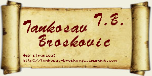 Tankosav Brošković vizit kartica